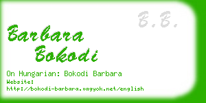 barbara bokodi business card